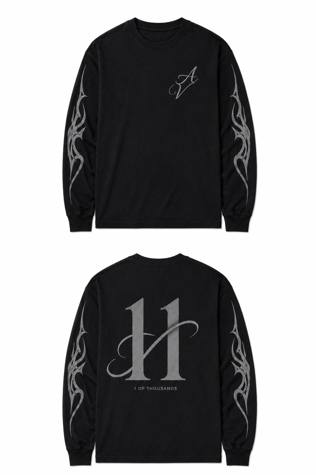 LONGSLEEVE - BLACK/GREY